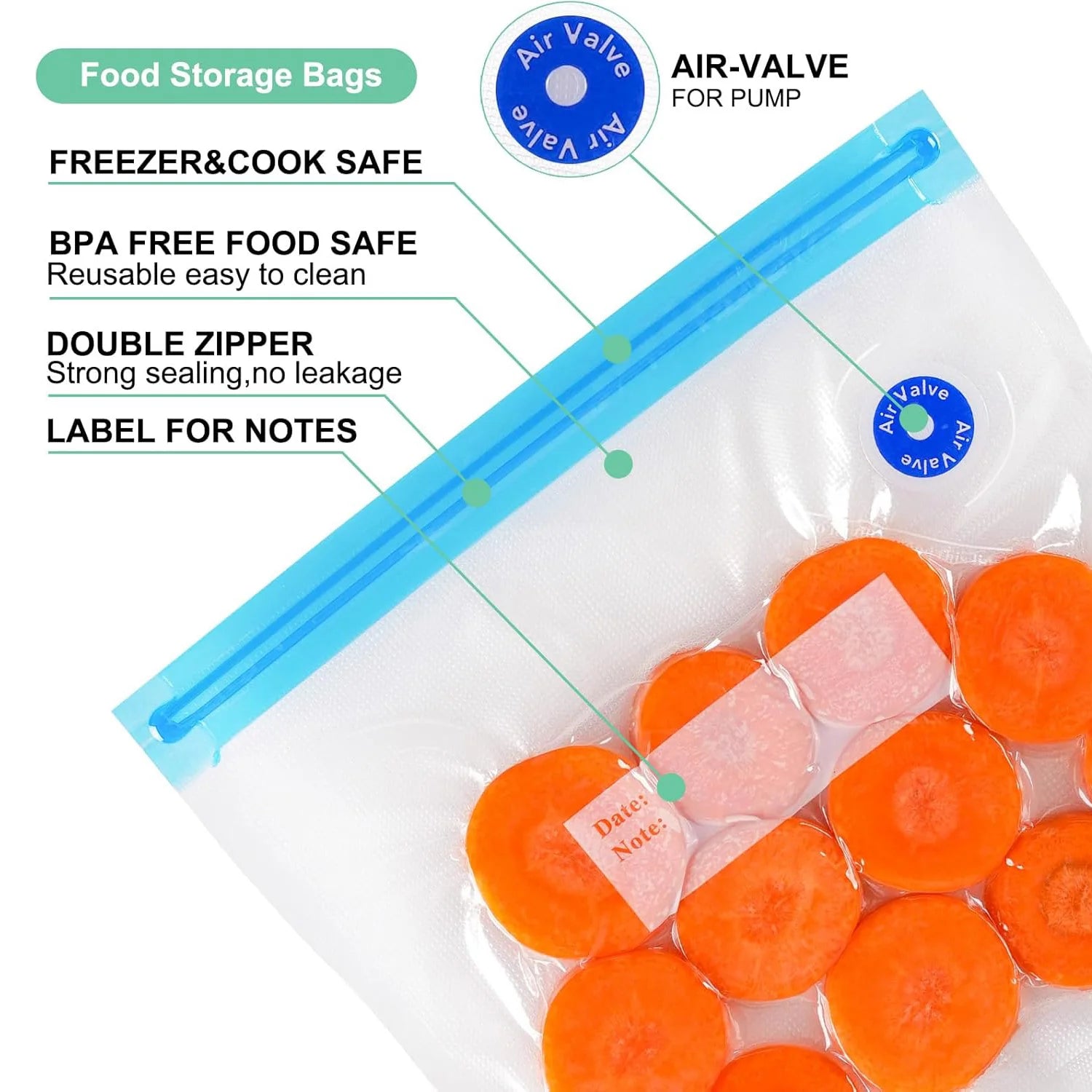Mini Electric Portable Food Vaccum Sealer with Reusable bags