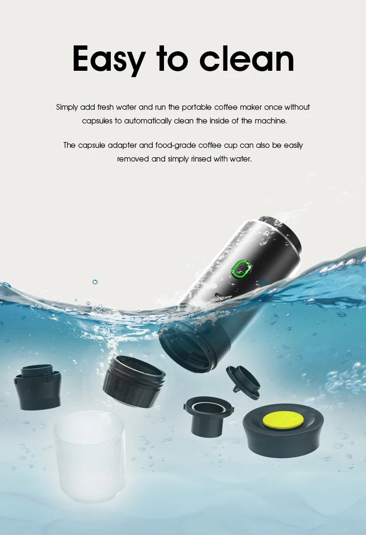 3-in-1 Wireless Coffee Machine for Travel, Car & Camping