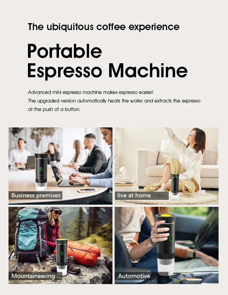 3-in-1 Wireless Coffee Machine for Travel, Car & Camping