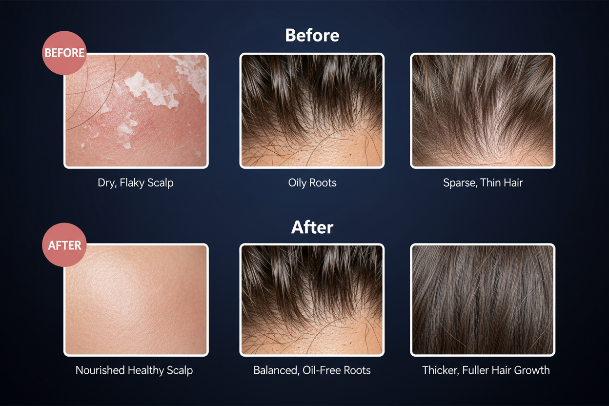 Before & After Hair Treatment