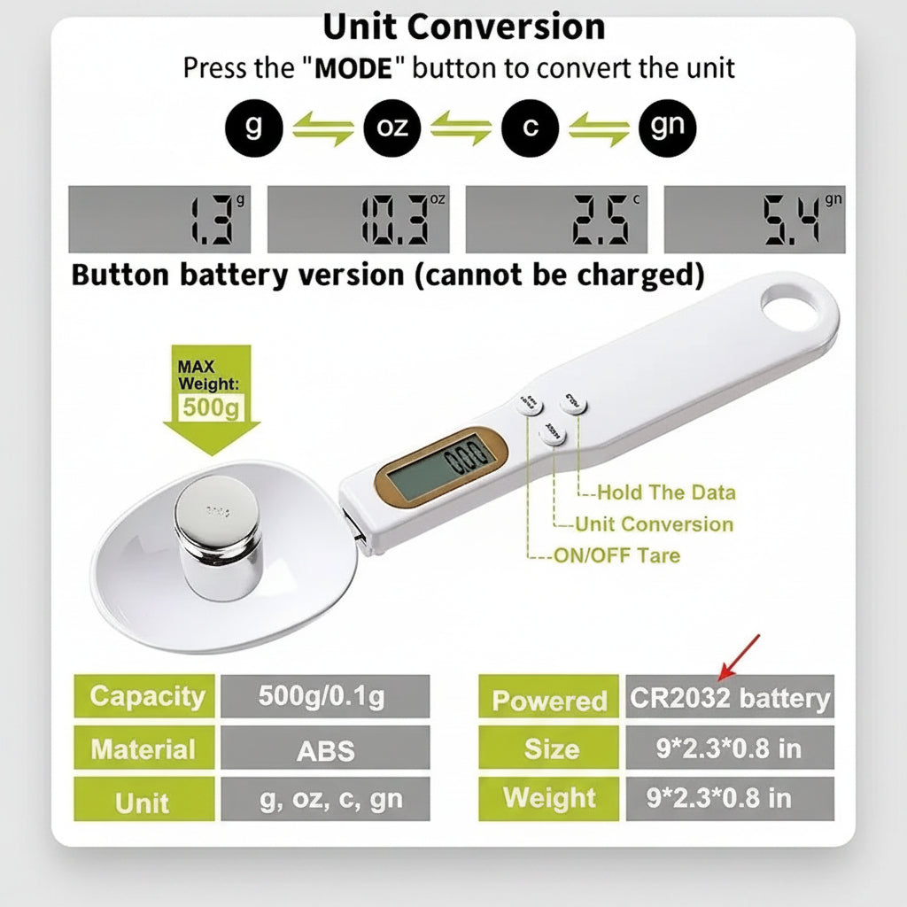 LCD Kitchen Scale Spoon