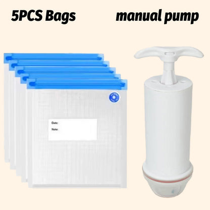 Mini Electric Portable Food Vaccum Sealer with Reusable bags