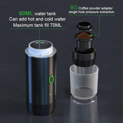 3-in-1 Wireless Coffee Machine for Travel, Car &amp; Camping