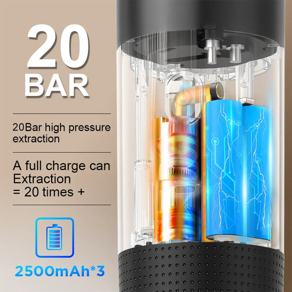 3-in-1 Wireless Coffee Machine for Travel, Car &amp; Camping
