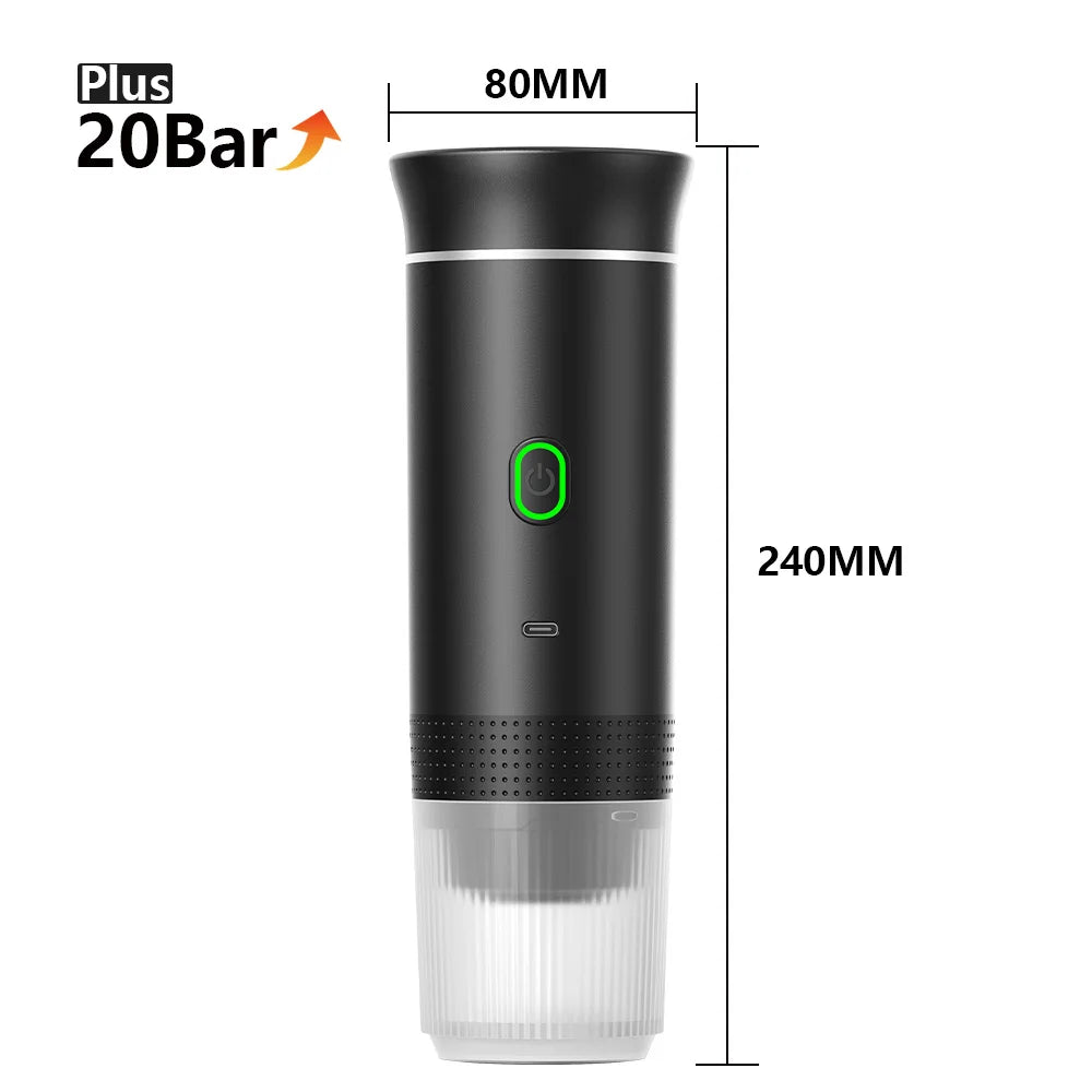 3-in-1 Wireless Coffee Machine for Travel, Car &amp; Camping