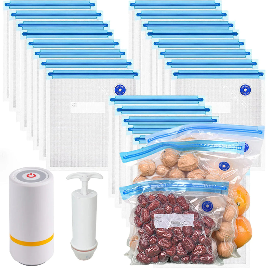 Mini Electric Portable Food Vaccum Sealer with Reusable bags