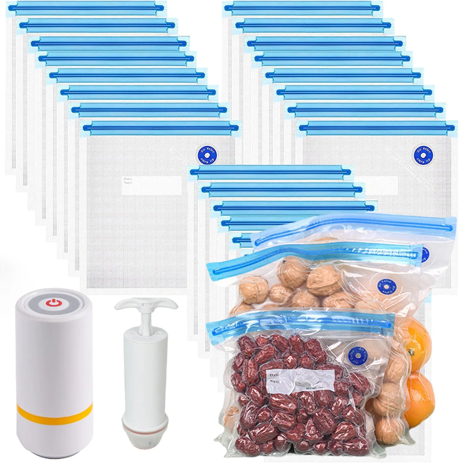 Mini Electric Portable Food Vaccum Sealer with Reusable bags