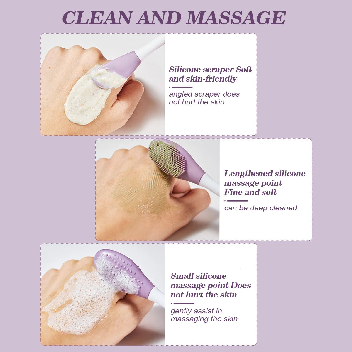 2-in-1 Silicone Facial Cleansing &amp; Mask Brush