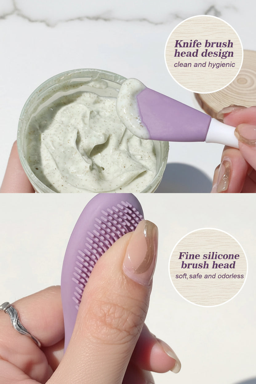 2-in-1 Silicone Facial Cleansing &amp; Mask Brush